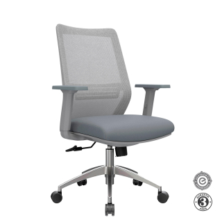 Silla Ergonómica Musk Gerente Aluminio Gris Althea Confort