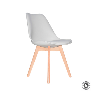 Silla De Comedor Diseño Ema Be Gris Althea Confort