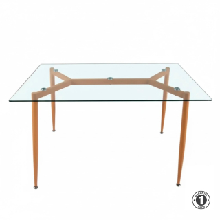 Mesa De Comedor Rectangular Luigi Vidrio Althea Confort