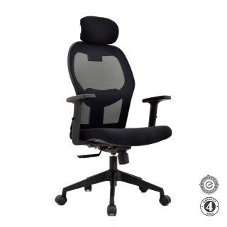 Silla Ergonómica Noruega Presidente Nylon Negro Althea Confort