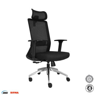 Silla Ergonómica Twist Presidente Aluminio Negro Althea Confort