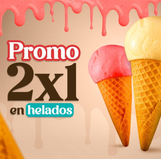 PROMO 2 X 1 EN HELADO SIMPLE