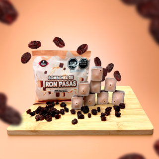 BOMBONES DE RON PASAS X 8 UND