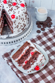 PORCIÓN  DE TRES LECHES DE CHOCOLATE