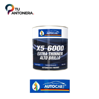 Autocare - X5 6000 Extra Thinner Alto Brillo - 3.5 LT ,  55 LT