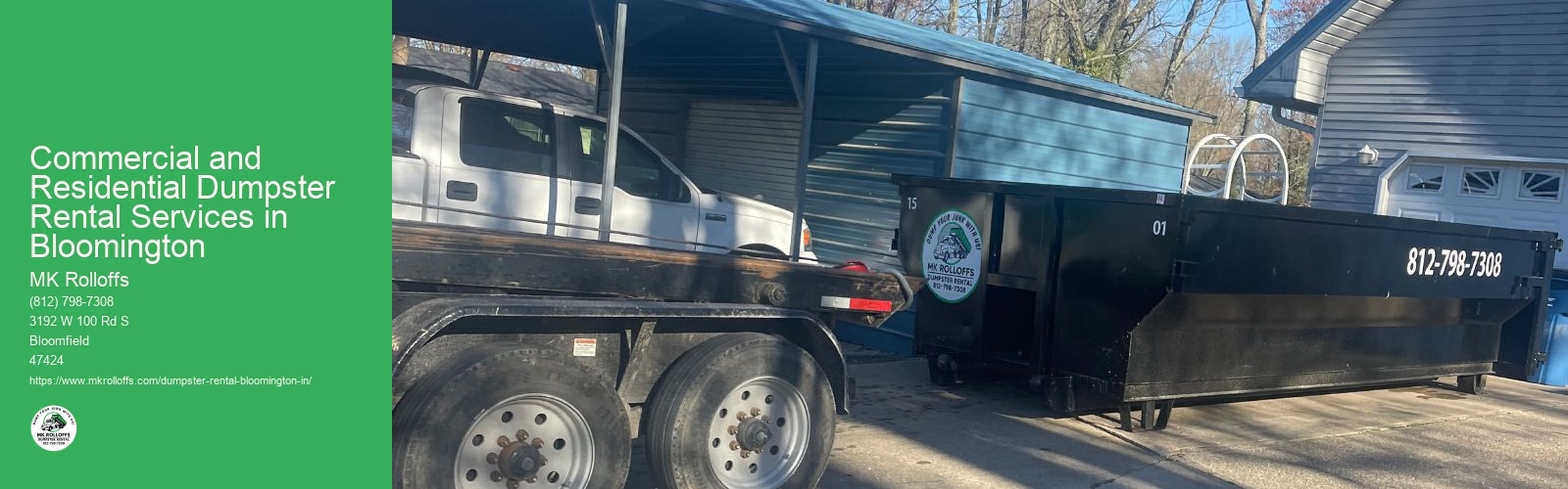 Commercial and Residential Dumpster Rental Services in Bloomington