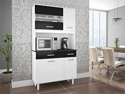 Kit Cozinha Madine Móveis Viena 4 Portas 2 Gavetas