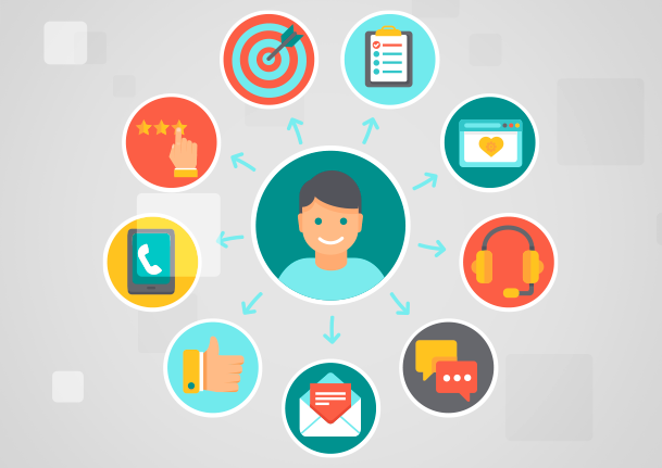 fidelizar clientes com conteúdo - imagem ícones