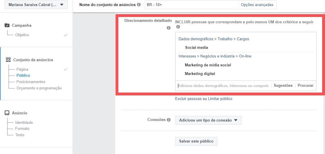 Tela do Gerenciador de anúncios 4 - post sobre como anunciar no stories do Instagram
