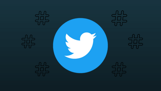 como usar hashtags no twitter - imagem com logo do twitter