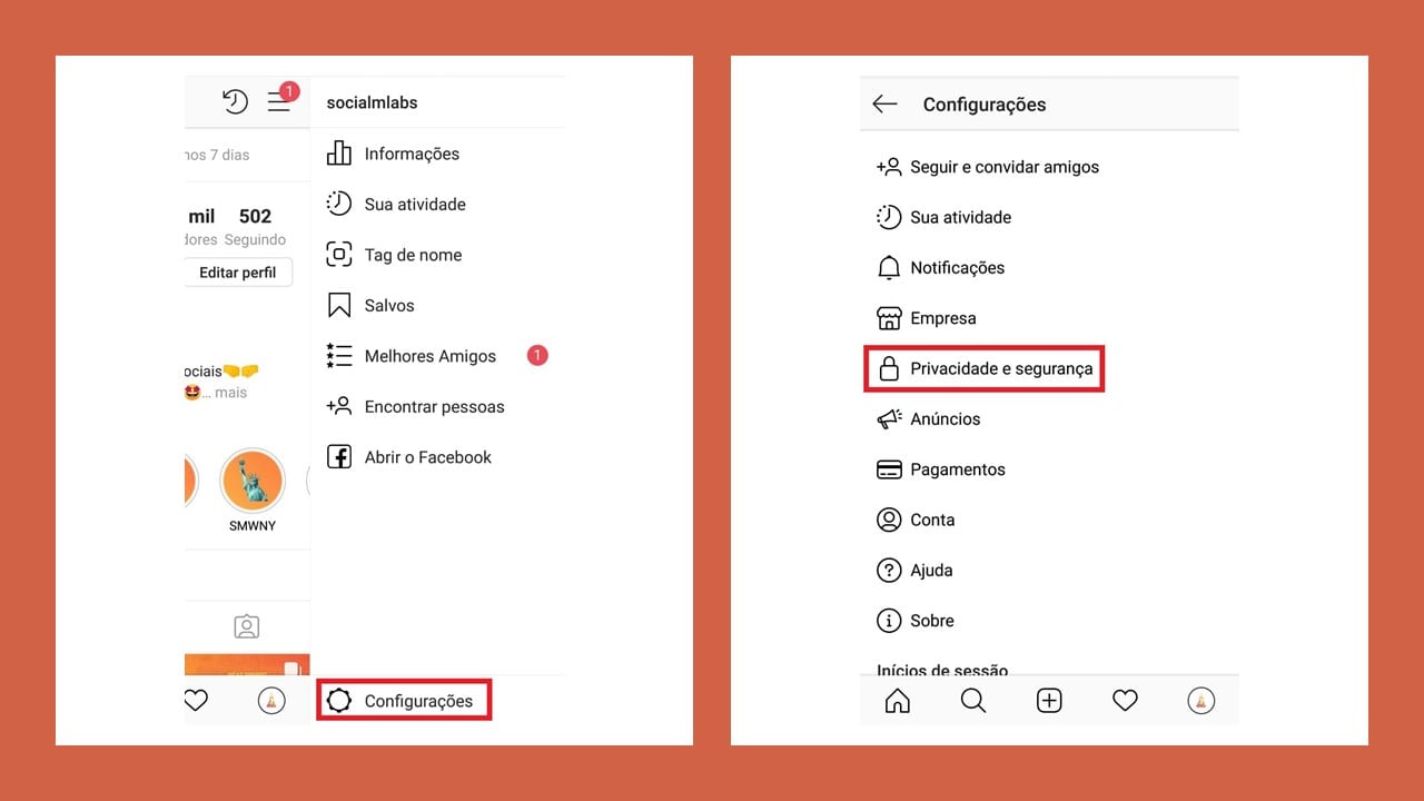 Destaques Instagram: imagem da tela do Instagram.