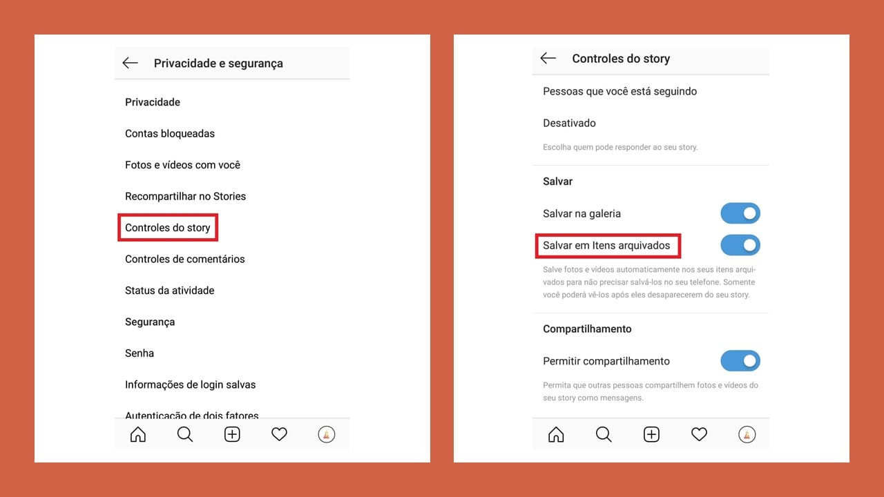 Destaques Instagram: imagem da tela do Instagram.