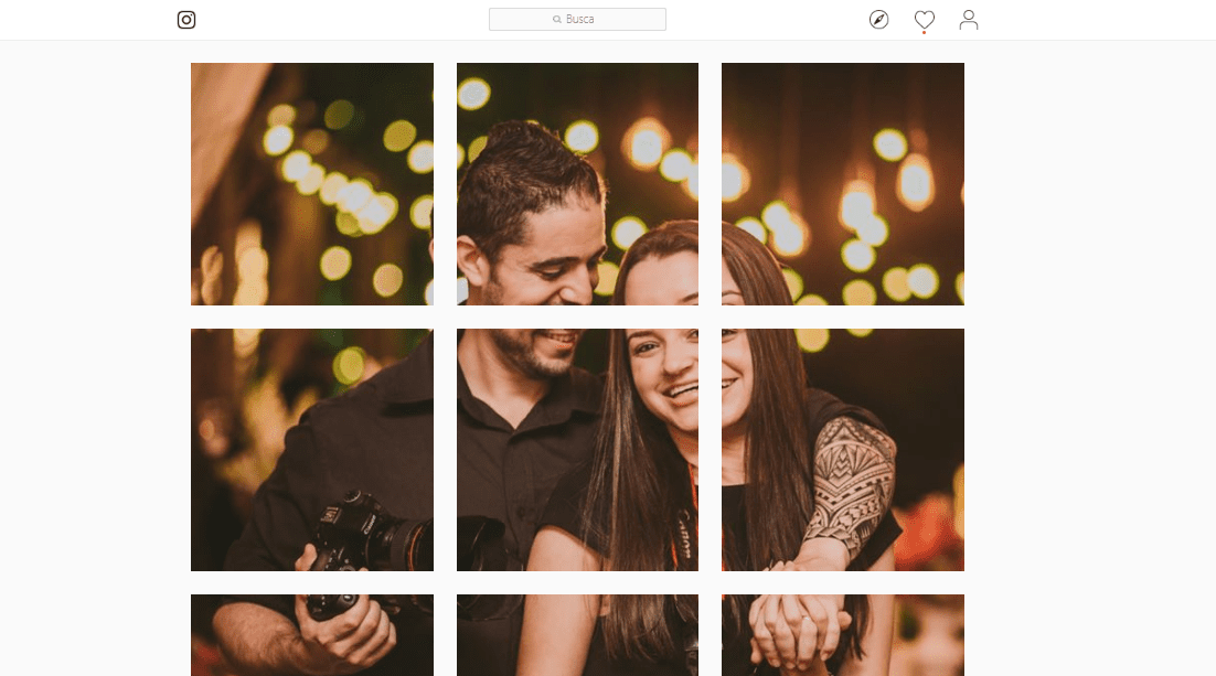 mosaico no intagram