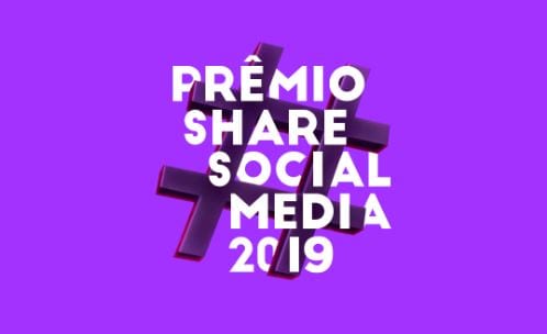 Prêmio Share Social Media: imagem da logo como nome do evento.