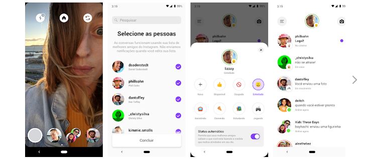 Redes Sociais Novas: imagem da tela inicial do aplicativo Threads do Instagram
