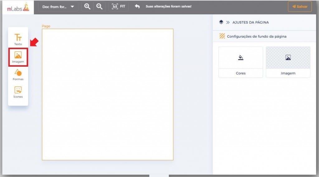 Criar Posts: imagem da tela Studio da mLabs