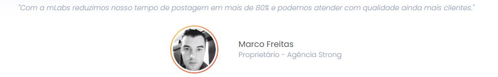 mlabs é bom: imagem do depoimento de um profissional de marketing sobre a mLabs