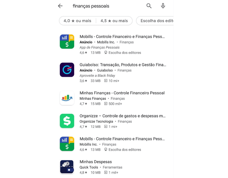 o que e google ads: imagem de anúncios na loja de aplicativos