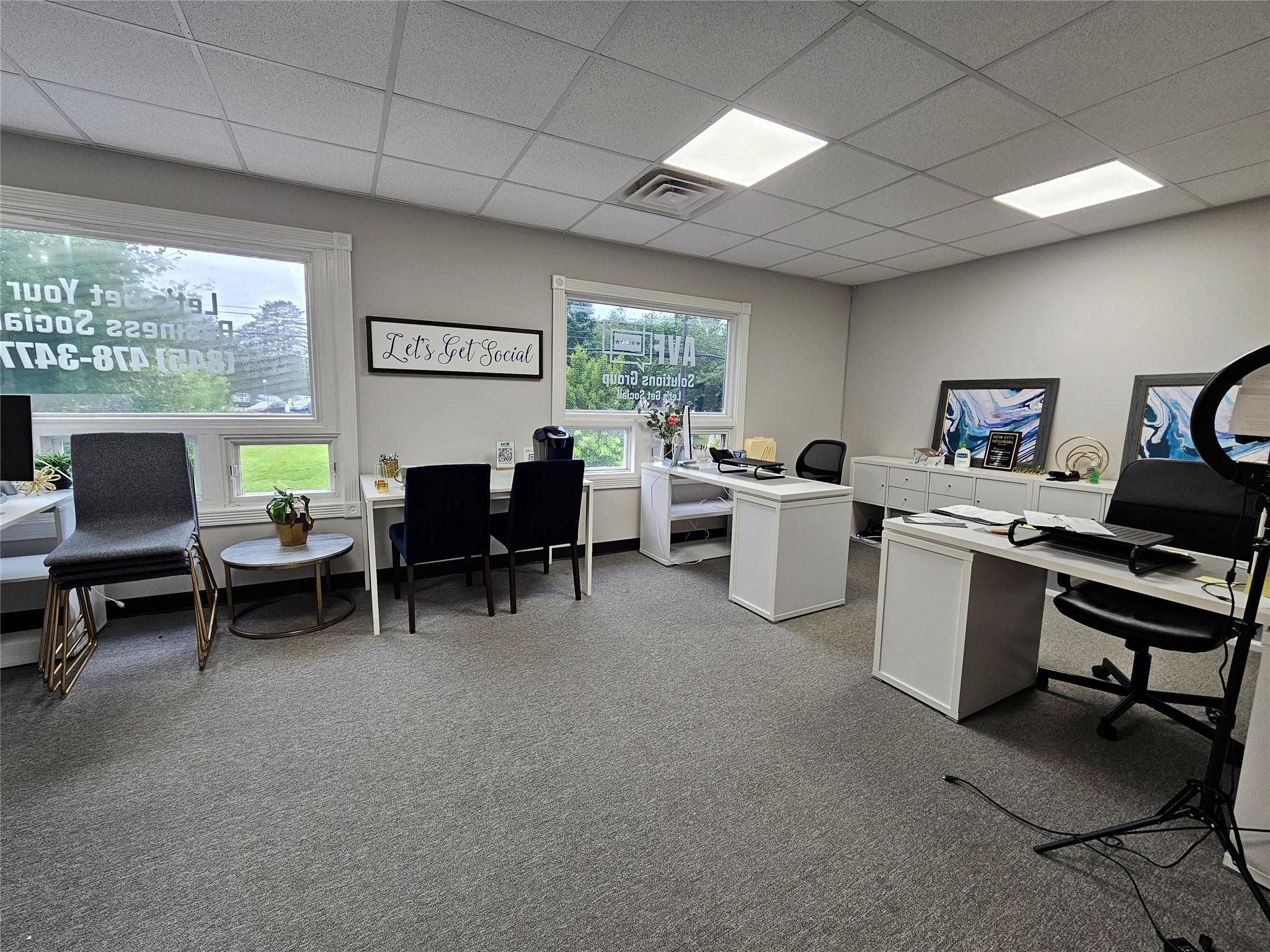 Office space with natural light and flexible layout. Located in a well-maintained building with easy street access. Approximately 305 Usable SF. $900/month Full Service Lease. Tenant responsible for phone and internet.