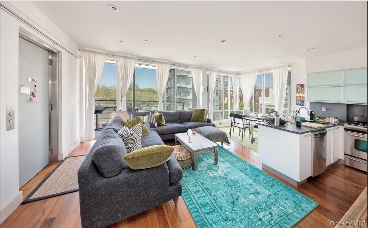 Available for move in starting Sep 27th. Fantastic sunny 2BR/2BA Residence with 2 private balconies in a first-class wonderful modern luxury building in the beautiful emerging neighborhood of Greenpoint just at the border of historic and trendy Williamsburg. You&rsquo;ll enter this incredible apartment directly from the keyed-entry access elevator into a spacious corner living room with open kitchen as well as stunning park views via the wall of windows. The kitchen offers stainless steel appliances, Pietra-stone countertops and vented exhaust. There are 2 terrific terraces; one off the living room and the other off the master bedroom; 2 full baths; an in-unit washing machine and hardwood floors throughout with lots of closet space! Less than a block from McCarren Park & Swimming Pool, this residence is ideal for living in a trendy neighborhood with close proximity to Manhattan.Lease Signing: First month&rsquo;s rent and one month&rsquo;s security deposit (refundable) due upon lease signing.Monthly Utilities:Utilities: Tenants are responsible for electricity, cable, and internet.Included: Cooking gas, heat, and hot waterUNIT IS CURRENTLY TENANT OCCUPIED. 24-hour advanced notice required for showing.