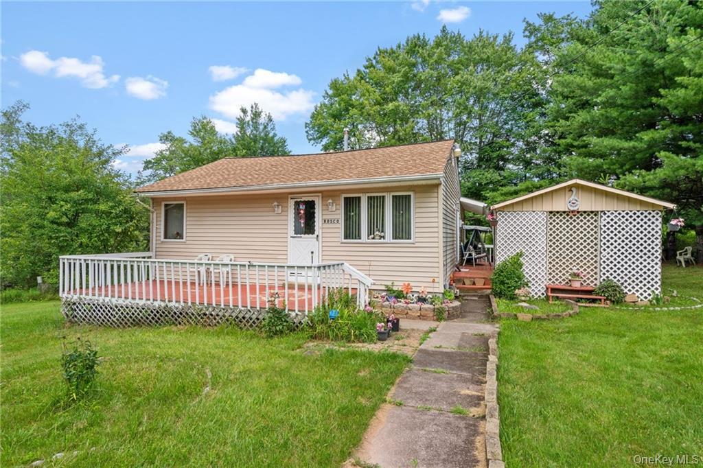 LOW LOW TAXES!!! PRIVACY IS KEY!!! Check out his 3 Bedroom, 1 Full Bathroom Ranch style home nestled in the Town of Thompson and in the Monticello School District. This home is located 10 minutes from the Village amenities including local eateries, shopping centers, public transportation, 15 minutes drive to Resorts World Catskills, Kartrite Resort & Indoor Water Park, Monticello Raceway, major Route 17 which connects you in less than 30 minutes to the Sullivan County Airport, Bethel Woods, Holiday Mountain Ski & Fun park and more. Location is just the start, check out the amenities this home has to offer starting with the brightly sun-lit eat-in kitchen with a plethora of cabinetry, tiled flooring carries through out, dining area, living room w/ceiling fan, three sizeable bedrooms, full bathroom, covered deck area, rear deck overlooking the tree lined back yard and plenty of driveway parking. AIRBNB POSSIBILITIES. This home is priced just right and ready to sell. CALL NOW!!!