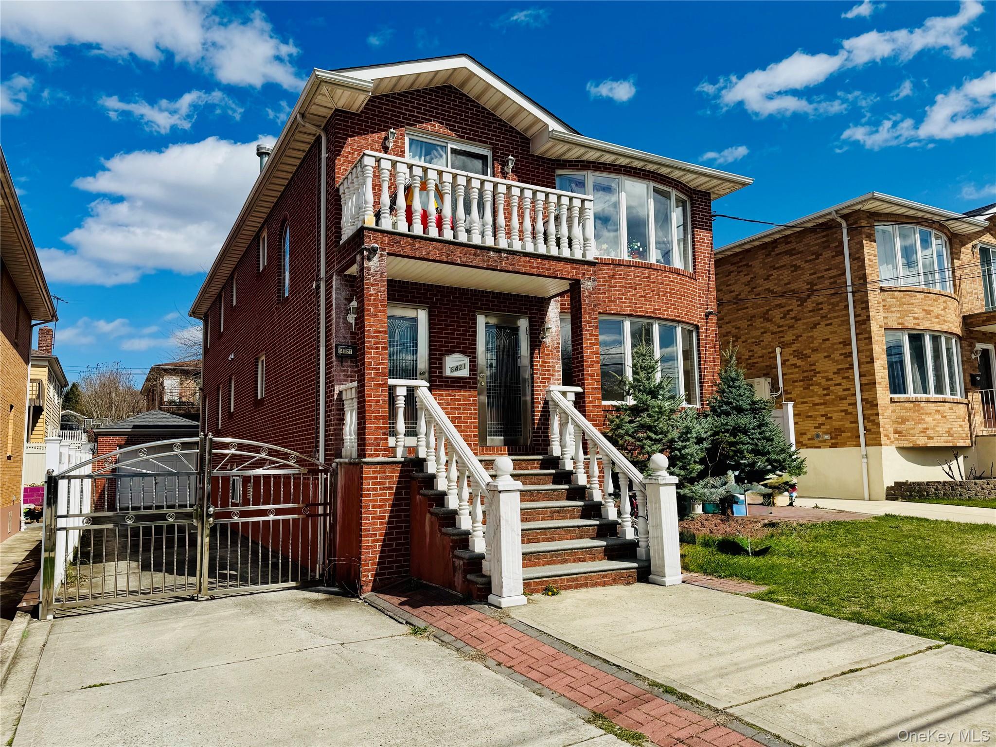 Welcome to this newly renovated, spacious, and luxurious 3-bedroom, 2-full-bath unit, offering 1200 SF of living space and balcony. The open-concept living area with bay windows is perfect for entertaining guests. This unit features a bright and sunny dining area and a gourmet eat-in kitchen. The chef-inspired kitchen is equipped with brand new, top-of-the-line Stainless Steel appliances, sleek granite countertops, and custom cabinetry. The large master bedroom includes a windowed full bath, and the other two generously sized bedrooms provide a peaceful retreat for relaxation. Fresh paint and hard wood floor through out. It is gas cooking and heating, and central air conditioning ensures year-round comfort. This young two-dwelling brick house is nestled on a beautiful tree-lined street in the heart of Oakland Gardens Bayside, just one block from PS 213 and Alley Park. It is also conveniently close to shopping, supermarkets, public transportation, highways, and many other neighborhood amenities. The property is located within School District #26!