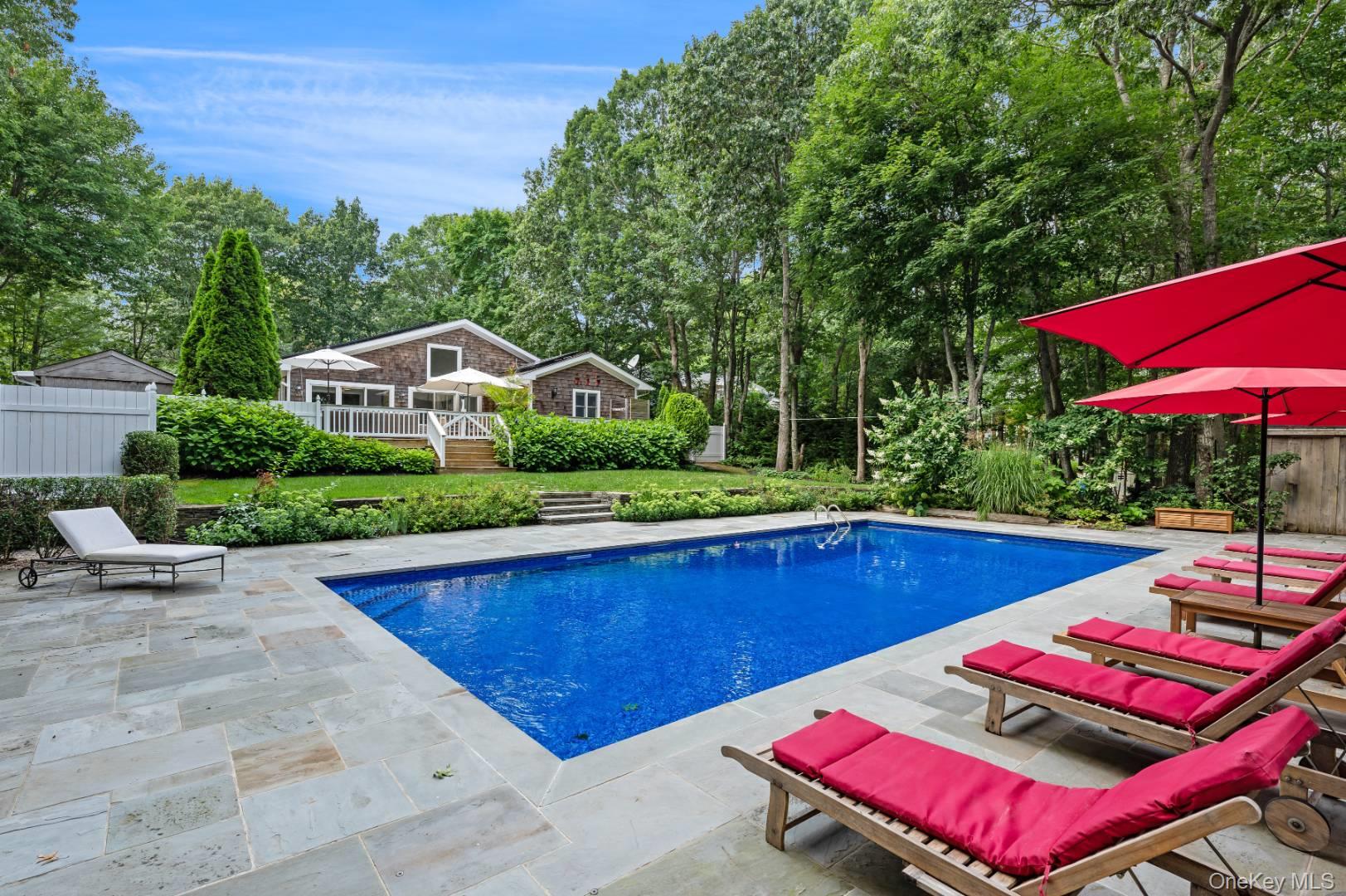 New Listing Alert!! Imagine summers spent on the water and evenings entertaining on a sprawling patio. This stunning new Sag Harbor listing offers a lifestyle of coastal charm and modern convenience. The open floor plan creates a bright and airy atmosphere, while the four well-appointed bedrooms provide comfort and privacy for everyone. Discover culinary bliss in the recently renovated kitchen. New countertops and a stylish backsplash complement the top-of-the-line appliances. The generous island provides a central gathering spot, ensuring every meal and celebration is a special occasion. A formal living and dining room provide plenty of space for guests to relax and enjoy all this home offers. Beyond the main living space, a generous outdoor area offers the perfect backdrop for creating memories with friends and family. The large patio, with outdoor shower, outdoor tv, wicker furniture and large dining table provides the ultimate entertaining oasis. Beyond sits the fabulous 20ft by 40ft pool, surrounded by lush and mature landscaping. This fabulous retreat also features state-of-the-art solar panels for energy efficiency and a convenient EV charging station, making it a home that&rsquo;s as intelligent as it is beautiful. A one-car garage and gym complete the picture. Sited between Sag Harbor and Southampton, in the desired location of Sunset Shores, which offers bay access to Peconic Bay, the home&rsquo;s location is perfect for the ultimate experience of either village. And if this was not all enough, 24 Shadyrest is being sold with all furnishings included, making it the ultimate turn key property. With a proven rental history, this property has so much to offer. This is more than a home, its a sustainable sanctuary, a home that&rsquo;s as intelligent as it is beautiful.