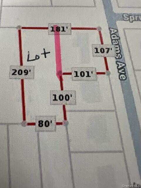 .38 acre buyer will need to subdivide from house # 18 Adams Ave. On paper st. seller will sell subject to subdivision of lots.
