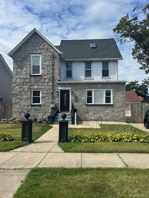 Legal 2 Family - Mint Condition Unit 1, main floor apartment in Lindenhurst Village, close to all.Features: Sitting area, living room, formal dining room, kitchen, 2 bedrooms, sunroom, basement with washer/dryer and storage. High ceilings, beautiful in-lay wood floors and gas h/w heat. Shared use of yard, shared use of garage (storage only). No smoking, no pets.Tenant has separate electric meter and gas heating unit and pays own utilities.Landlord requests all tenants be screened through NTN and have credit score of 700 or more.