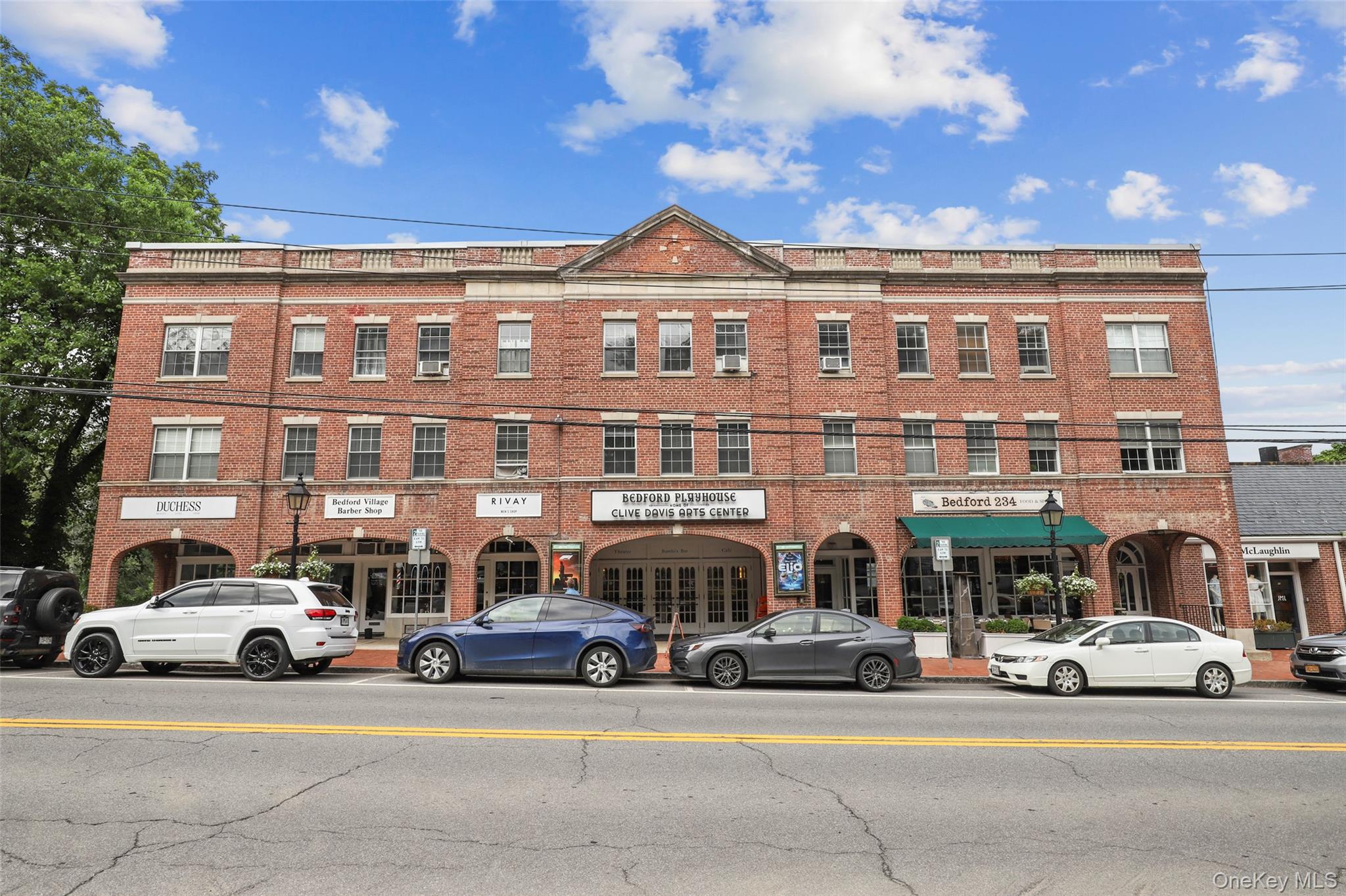 This lovely one-bedroom apartment, located in the heart of historic Bedford Village, is located in the Bedford Playhouse building -- just steps away from restaurants, shops, theater, and cafes. Filled with natural light, the unit features large windows with front-facing street view, hardwood floors, spacious closets, a kitchen, and a generously sized bathroom. Heat, hot water, trash/recycle are included. Tenants are responsible for electricity and cable. Tenant to provide their own window a/c unit. The building offers on-site laundry and a gym. Parking is available for 1-2 cars for an additional $100/mo for car 1 and $150/mo for car 2. Please note that there is no elevator in the building.