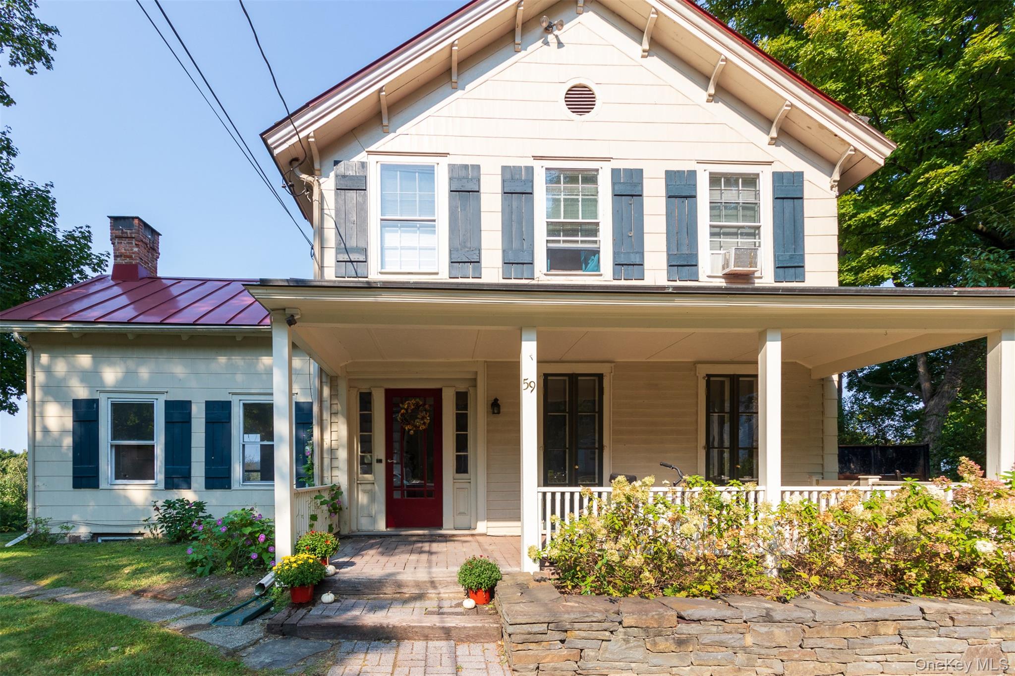 A very sweet 2 bedroom 1 bathroom house for rent the heart of Rhinecliff . This first floor apartment features an eat -in-kitchen with plenty of counters and updated light fixtures. The wide board hardwood floors flow from the kitchen into a nice size living room with floor to ceiling windows allowing the morning light to shine in. The main bedroom is large with access to a little back deck where you can enjoy morning coffee overlooking the village. There is a lovely covered porch off the front entrance to sit and relax as well. One block to Amtrak train station or the epicurean coffee shop and pick up supplies. The house site is high above the Hudson river with beautiful sunsets and the romantic sounds of the train rolling. ***Tenant is responsible for own utilities. *** Available Oct 1, 2025 .***24 hour notice or more to show