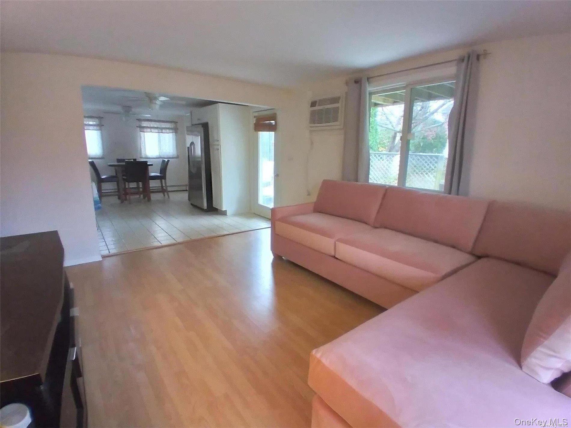 First floor corner condo unit is a perfect getaway retreat for the winter/spring months in the Hamptons. This one bedroom unit is tastefully furnished with a new sectional couch in the living room & new curtains & a new firm bed & dresser in the bedroom. The roomy EIK has a high-top dining table w/leather stools, a large stainless steel refrigerator, dishwasher, gas stove and loads of cabinet space for storage. Step outside to your unit&rsquo;s own private patio & garden area surrounded by bushes & flowers- relax at the patio table with umbrella & chairs. Laundry facilities are in the basement and the garbage disposal is close. Minutes to ocean beaches & town. Unit has Roku TV and WIFI. All utilities are included in the monthly fee of $2500. Available October 1st-May31st. Sorry, no pets!