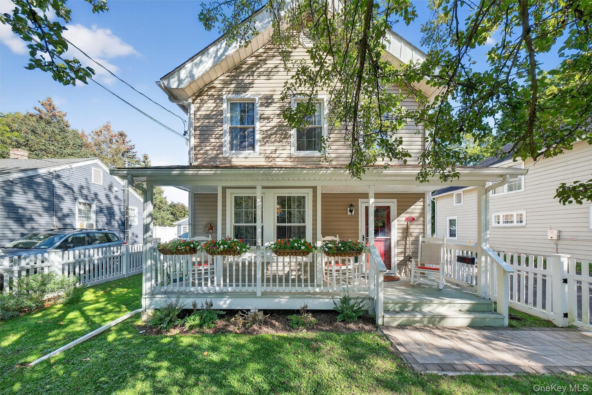 Something magical is for sale in Cornwall on Hudson.  History and timeless charm are embedded in this fully renovated, turn-key Colonial built in 1800. This four-bedroom, two-bath home has been beautifully redone to blend old-world character with modern comfort. Complete with a first-floor primary bedroom and full bath, this home offers the peace of mind that you can move right in!The idyllic white picket fence, and rocking chair front porch are the first signs that something special is inside. Step into beautiful hardwood floors, original architectural details, designer palettes, high ceilings and a floor plan perfect for both everyday living and entertaining. Enter the formal living room with a bay window nook which makes the perfect sitting area. On to the kitchen with quartz counters, stainless steel appliances, subway tile and tons of cabinet space. This kitchen has a huge walk in pantry which can store your serving wear as well as sundries. The eat in dining area is just off the kitchen. The main floor laundry room has cabinets and a folding station. The primary bedroom, gorgeous full bath with walk in shower, vestibule with side door to the back yard and family room with its wall of windows and French doors complete the main floor. Going up the original stairs you will find a second large bedroom with two closets and built in shelves currently serving as a home office but could be a second primary, two more additional bedrooms and another beautifully renovated bathroom. There is also a full walk up attic and an unfinished basement for storage. Besides being recently renovated some additional finer points of this home include reasonable taxes, municipal water and sewer, natural gas, Lennox heat pump, ductless air conditioning, baseboard heat, multiple car driveway, fully fenced in front and back yard for little ones(four or two legged), a Sahara Chestnut paver patio, enclosed vegetable garden and a yard full of lilacs, Iris, weigela, butterfly bushes and more. Need to travel to work? This is the ideal commuter location being 7 miles to the Salisbury Train Station, 10 miles to the Beacon Train Station, 10 minutes to West Point, 7 miles to Stewart Air force base and airport, and 60 miles to NYC. Work from home? You will love that you can walk to local cafes, shops, galleries and restaurants on your break! Enjoy nearby Cornwall on Hudson River, hiking trails, Storm King Art Center, library, and parks. All within the award winning Cornwall School District.
