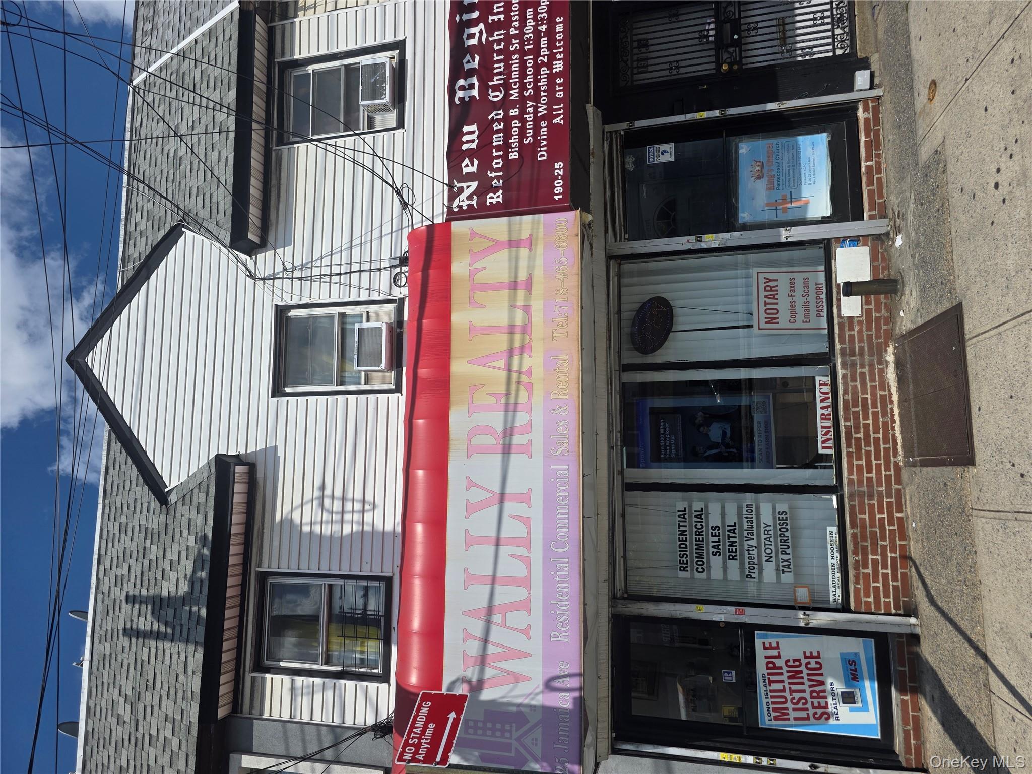 This is a three-unit building with a finished basement on Jamaica Ave that has heavy foot and car traffic. The first-floor commercial units are now a church and office. The building has a fully updated sprinkler system. The property has a second floor, four-bedroom apartment.