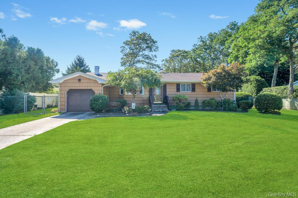 Welcome to 412 Tree Road, A Well Maintained & Move-In Ready Ranch Located In South Setauket&rsquo;s Highly Sought-After Three Village School District, With Low Taxes. This Home Features An Open-Concept Layout With 3 Bedrooms, 1 & 1/2 Bathrooms, A Living Room, A Den, Hardwood Floors Under All Carpets, A 1 Car Garage, A Full Unfinished Basement, And An Outdoor Covered Deck. Some Upgrades Include: A Newer Roof, A New Hot Water Heater, Newer Front Windows, A New Refrigerator, A New Stove, And Freshly Painted. The Expansive .28 Acre Property Features A Variety Of Mature Specimen Trees, Including Dogwoods, Rhododendrons, Holly Bushes, A Crabapple Tree, Multiple Butterfly Bushes, And Elegant Rows Of Rose Of Sharons. There Is Plenty Of Room For A Pool & Has Excellent Potential For Solar!