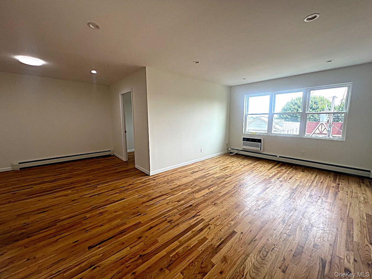 Newly Renovated 3 bed/2 bath duplex apartment on the 3rd floor in a 3 family private home. The landlord does not live on premises, and the home is overseen by a management company. 1 pet allowed upon approval.  Optional driveway parking for an additional $300 a month...the garage is used for storage by the landlord.  The kitchen features stainless steel appliances, and the main bedroom has an en-suite full bathroom. The Q39 bus is down the block from the house, or the Q60 on Queens Boulevard goes to Manhattan.Heat and hot water are included. The tenant is responsible for cooking gas and electric.The minimum pre-tax household income to qualify is $148, 000 a year (40X the monthly rent), with a minimum credit score of 640.Tenants with any NYC voucher are exempt from the above requirements. We abide by all NYC fair housing requirements.
