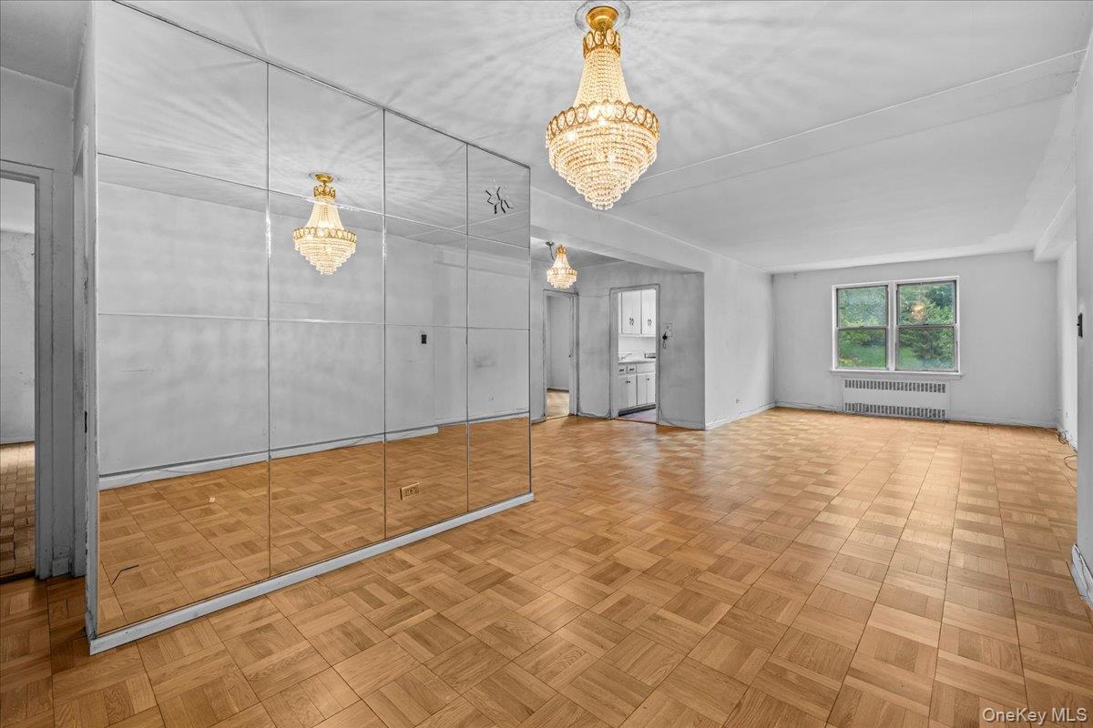An excellent opportunity is available at 800 Grand Concourse. This spacious three-bedroom, two-bath home features wood floors, abundant natural light, and generously proportioned rooms with great potential for improvement. Offered in â€œas-is conditionâ€, it will benefit from a complete gut renovation, providing an excellent foundation to create a home tailored to your own vision and style.The living and dining areas are set apart from the bedrooms for privacy, with the very spacious living room featuring oversized windows that fill the space with sunlight. A windowed kitchen adds extra light and ventilation, while each of the three bedrooms features good closet space and generously sized dimensions. The primary features park views and a private en-suite bath. The two additional bedrooms face the garden and are conveniently located near the second full bath.Life at 800 Grand Concourse provides 24-hour doorman service, a refined updated lobby, and a live-in superintendent, ensuring both security and attentive management. Residents benefit from wheelchair accessibility, pet-friendly policies, and an indoor parking garage subject to a waitlist. A large, beautifully landscaped garden completes the setting, offering a welcoming and peaceful retreat.This prime location in the distinguished Grand Concourse Historic District offers access to Franz Sigel Park directly across the street and Yankee Stadium just a few blocks away, providing year-round events and entertainment. The Bronx Museum of the Arts, Joyce Kilmer Park, and Lou Gehrig Plaza are also within easy reach. For shopping convenience, the Bronx Terminal Market and Gateway Center Mall provide a wide range of major retailers, while local supermarkets and neighborhood shops bring daily essentials close to home.Transportation is excellent, with the 161st Streetâ€“Yankee Stadium station nearby, connecting you to the 4, B, and D trains, along with Metro-North service and express buses to Manhattan. Drivers also have quick access to the Major Deegan Expressway, making travel in and out of the borough simple.This co-op is a standout opportunity for a buyer ready to reimagine a spacious home with park and garden views, in one of the Bronxâ€™s most sought-after and well-connected neighborhoods.