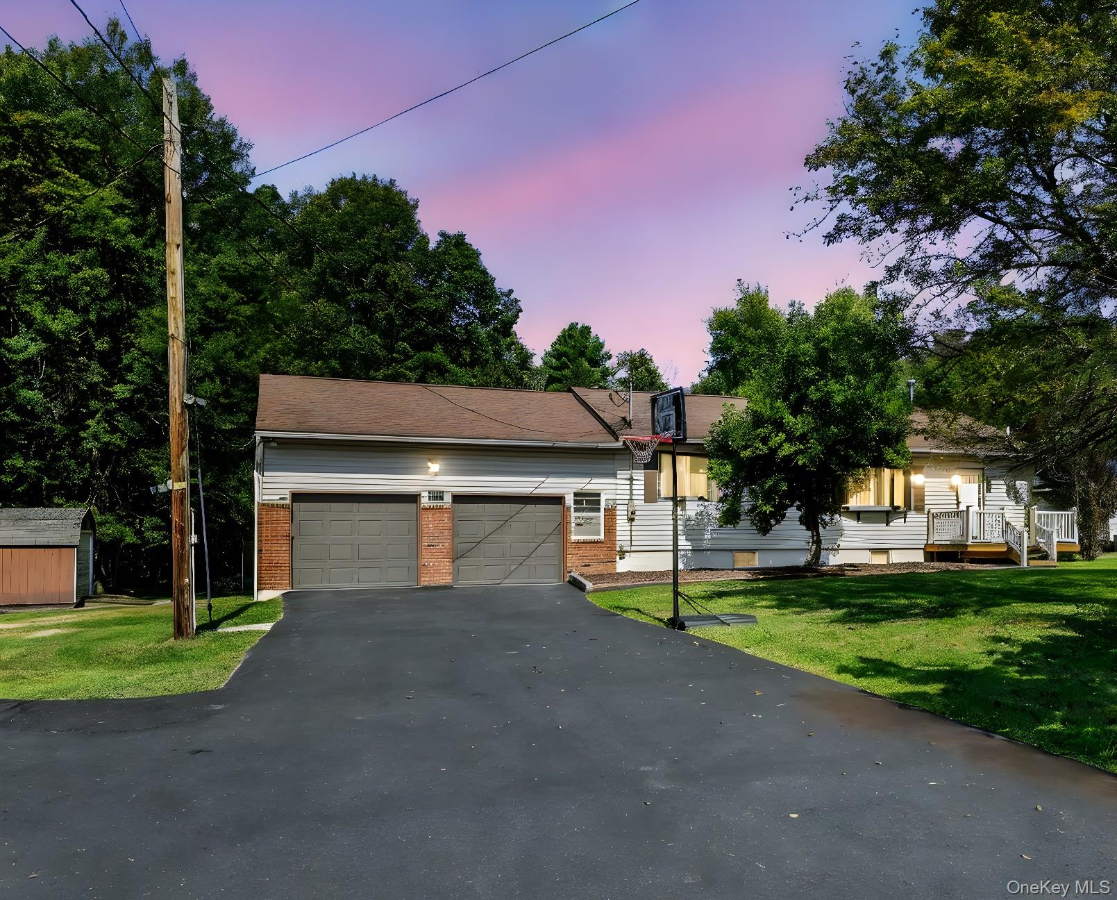 Welcome to this charming ranch-style home set on 4.8 acres, consisting of two lots (2.3 and 2.5 acres), offering comfort, convenience, and room to enjoy both inside and out. This 3-bedroom, 1.5-bath home features a bright and inviting eat-in kitchen with granite countertops, perfect for casual meals or gatherings. This home comes equipped with central air conditioning and a whole-house generator for peace of mind year-round. Spacious basement for recreation and entertainment, or step outside to enjoy the fenced patio and above-ground pool, ideal for summer fun. A 2-car garage provides ample storage and parking, while the expansive property offers plenty of space for outdoor activities, gardening, or simply enjoying the scenic surroundings.