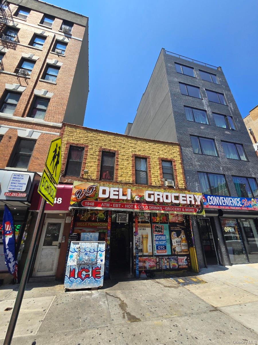 Two-story mixed-use building with ground floor retail + 2 residential units above.Lot: 2, 492 sq.ft. (100 ft x 24.92 ft)Built Area: 2, 880 sq.ft.Zoning: R7-2 with C2-4 overlayCurrent FAR: 1.16Max FAR: 3.44 ? 8, 572 sq.ft. buildableAir Rights: 5, 692 sq.ft.Immediate rental income from retail + 2 residentialSignificant development potential with unused air rightsPrime location in mixed residential & commercial district