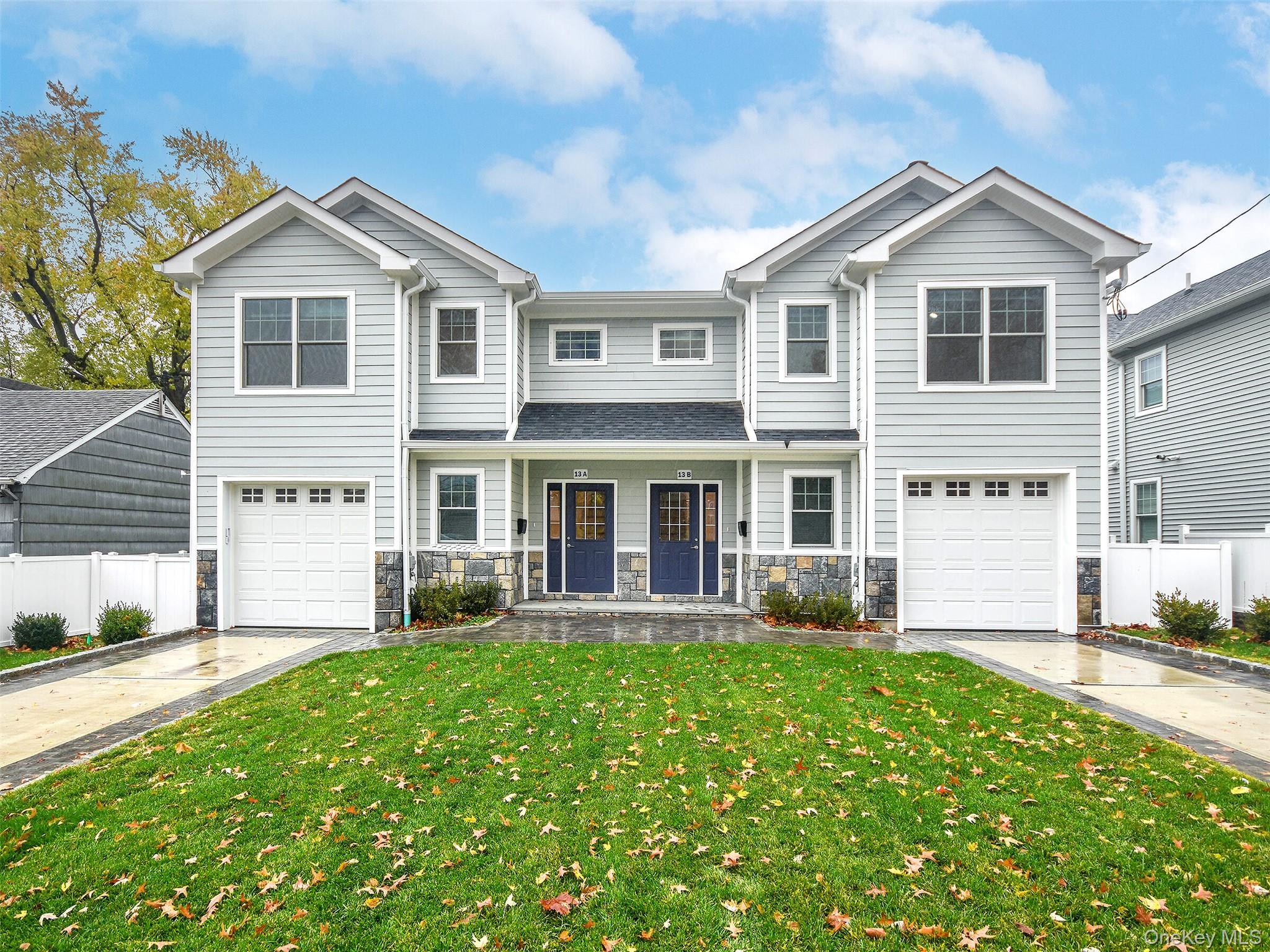 Built in 2024, this exceptional property offers a rare opportunity for both investors and end-users to enjoy the benefits of two expansive, fully independent homes. Each unit spans over 2, 700 square feet and features 5 generously sized bedrooms, 3 full bathrooms and 2 half bathrooms, a finished basement, private garage, and dedicated driveway. Set on a block just a short walk from Park, Beach, Pool, Gazebo, and Tennis Courts, the property boasts an oversized, fenced-in backyard that backs directly to Sands Point -- offering remarkable privacy for your own playground or oasis. With high-end finishes throughout and thoughtful design, this is a turnkey opportunity not be missed!!