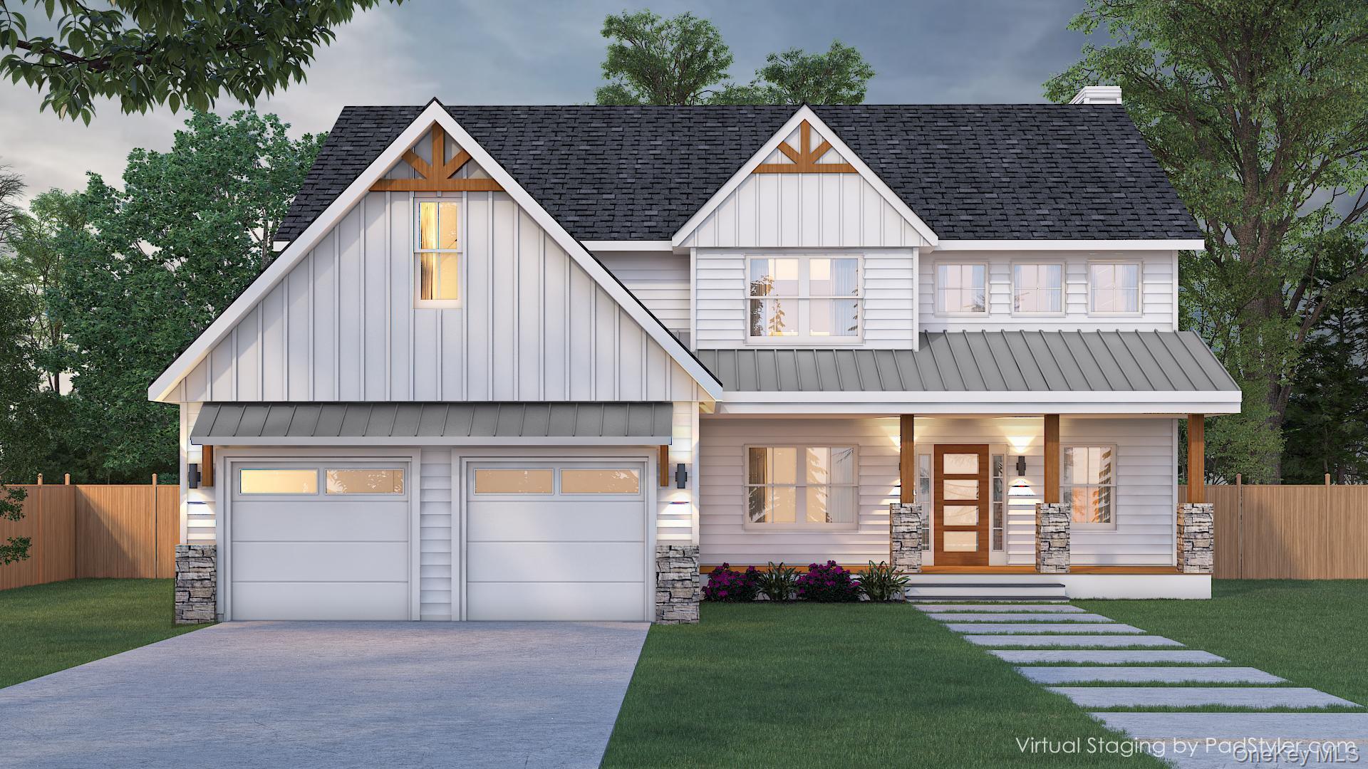 Beautiful new construction being built in Ridgebury Estates, a new community of carefully crafted colonials perched high on a hill with tree-lined streets, stone walls and lots of open space. Situated in the heart of Orange County, NY and in the highly sought-after Minisink Valley School District. The Oakley Model offers comfort, elegance, and thoughtful features throughout. The exterior boasts a covered front porch with stone accents and landscaped grounds, creating a warm and inviting first impression. Inside, the first floor features a bright open floor plan with an oversized living room complete with a cozy fireplace, and a formal dining room enhanced by French doors that lead out to a private back deckâ€”ideal for indoor-outdoor entertaining. The gourmet kitchen is a showstopper, featuring a large center island, custom cabinetry, quartz countertops, decorative tile backsplash, and stainless steel appliances. A convenient mudroom, walk-in pantry, and private office complete the functionality of the main level. Upstairs, the second floor offers four generously sized bedrooms, including a luxurious primary suite with vaulted ceilings, a spa-inspired bath with double vanity, tiled shower, and a relaxing soaking tub. A second-floor laundry room adds ease to daily living, while three additional bedrooms provide ample space for family or guests. Additional highlights include central air, a two-car garage, and high-end finishes throughout. The Oakley Model is the perfect blend of space, style, and smart designâ€”ready to welcome you home.