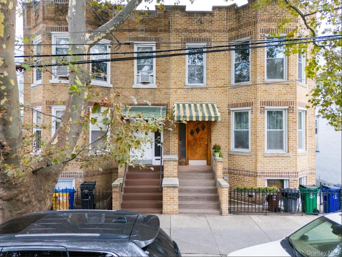 Beautifully maintained Semi-Detached Brick 3 Family with Detached 2 Car Garage. Located just a few blocks from the M subway lines, this property provides the perfect blend of suburban comfort and urban accessibility. Two of the three units will be delivered Vacant on Title. The first-floor unit features a modern kitchen that is open to the formal dining room, spacious living room with large windows for natural light, lovely wood floors, 2 bedrooms, 1 full bathroom and 2 Ductless A/C units. This unit will be vacant on title. Unit 2F features a kitchen, living room, 1 bedroom and 1 full bathroom. This unit will also be vacant on title. Unit 2R features a kitchen, living room, 1 bedroom and 1 full bathroom. This unit is currently rented with a lease in place until 7/31/2026. Additional highlights include full basement and a detached 2-car garage located in a highly desirable location close to shopping, restaurants, and all that this vibrant neighborhood has to offer. A fantastic opportunity for both end-users and investors alike!