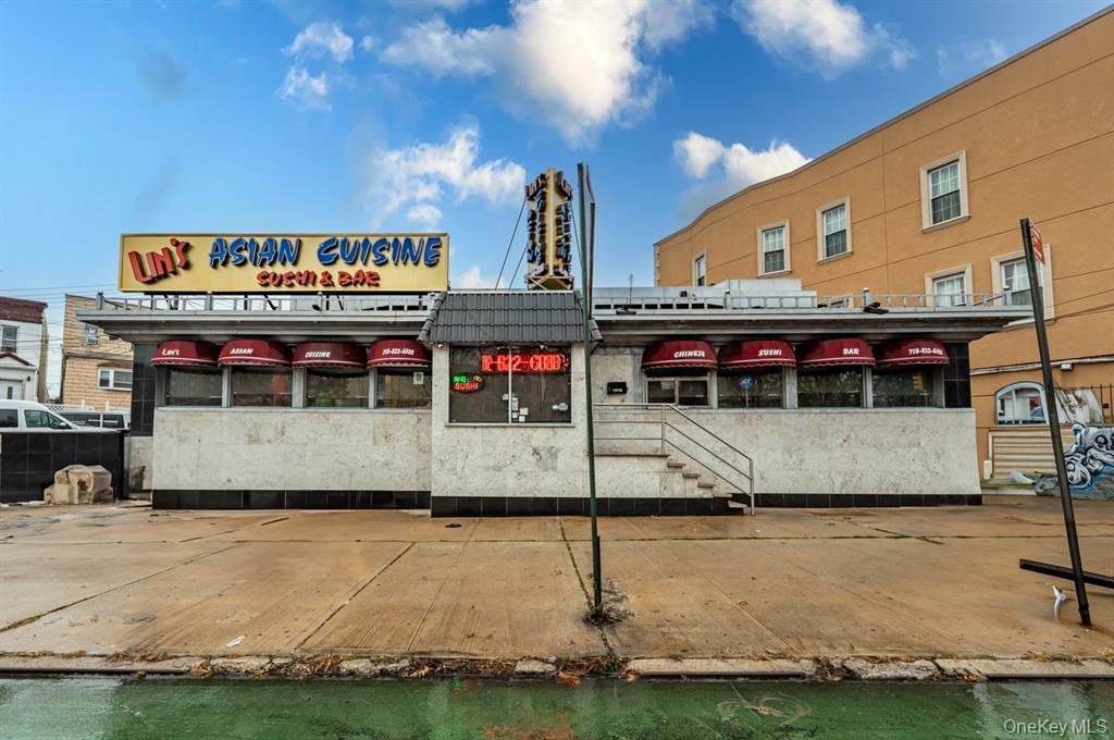 Rare opportunity to own this commercial property at the junction of sought-after Parkchester and Morris Park area of the Bronx. The hyped Metro North Parkchester new station is 5 minutes walking distance away and will open in 2027. R6-1 & C2-4 zoning. Currently it is run as an Asian restaurant and sold with the property and business. First floor boasts kitchen and dining area, and basement offers storage and office space. The property will be vacant by closing and seller&rsquo;s financing available. Call today to schedule your private viewing.