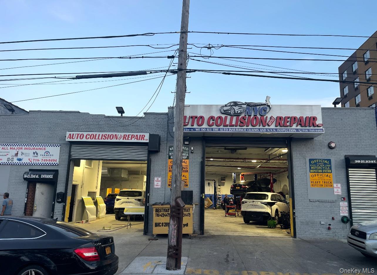 Business sale: The shop features 2 offices, 2 baths, auto body repairs, mechanical repairs, painting room, paint mixing room, 3 lifts which can be expanded to 5.
