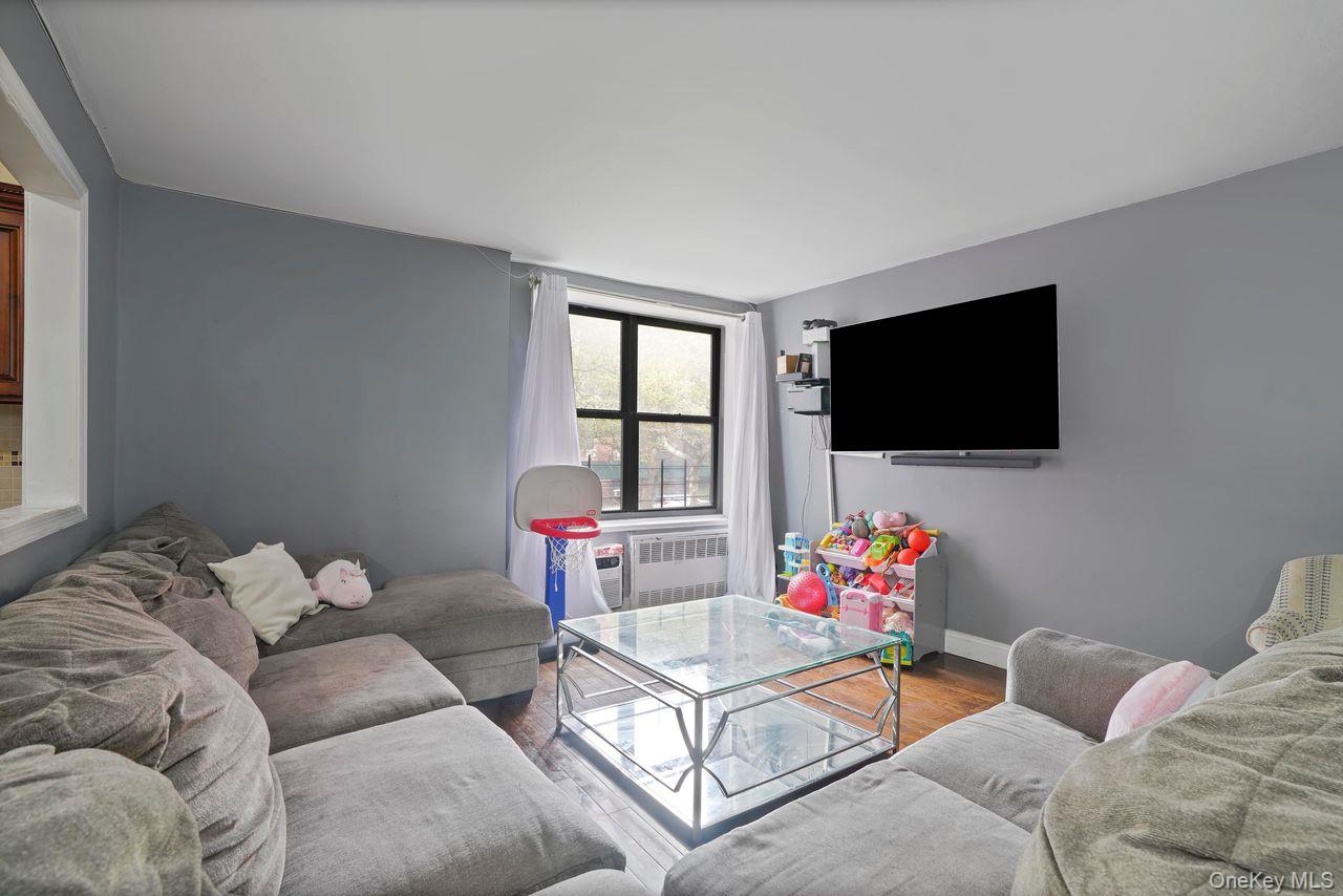 Welcome to Kings Village, where you will find this beautiful 2-bedroom co-op in a well-maintained elevator building situated on a quiet tree-lined block. Property highlights include a renovated kitchen with stainless steel appliances, pristine hardware flooring throughout, two large walk-in closets and a spacious master bedroom. The maintenance includes taxes, water and heat. Amenities include a laundry room, virtual security and storage for an additional fee. There is a garage with waitlist for parking but youâ€™ll find plenty of street parking available. Subletting is allowed after two years. Close to Flatlands avenue, Utica Avenue and Kings Highway. Call now to schedule a showing today!