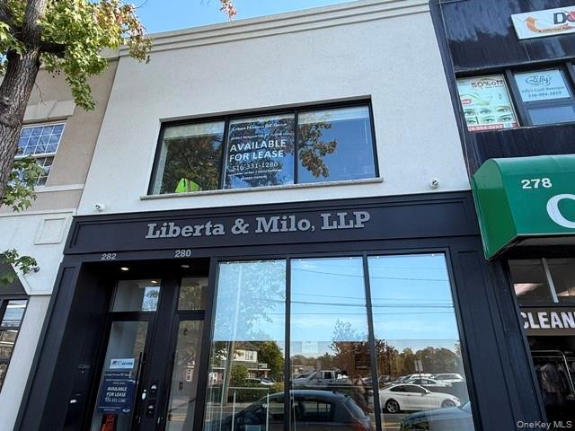 Fantastic opportunity to rent an office on the best block in Manhasset! The second floor of 282 Plandome Rd will be available for Jan 2026 occupancy. Interior and Exterior will be brand new following a complete top to bottom renovation. The second floor is ready to be customized to suit your needs. The office suite is 1191 sf and will have central heat and ac and two brand new bathrooms. Space is ideal for professional office, medical office or med spa. Conveniently located across from the Manhasset LIRR Station. Space may also be subdivided.