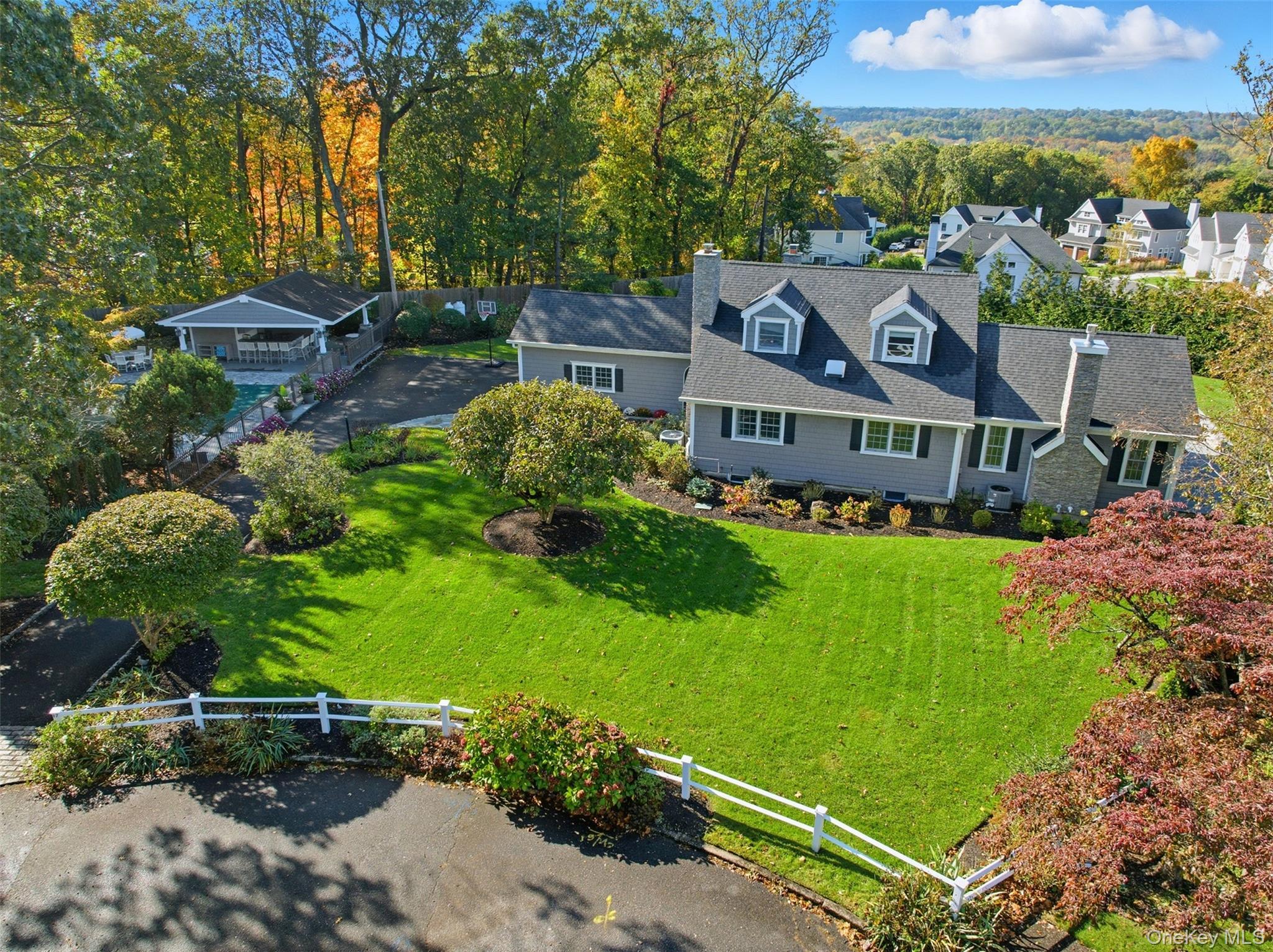 Welcome To This Stunning Home Totally Renovated With Quality And Taste Throughout With Partial Water Views. Situated On A Lovely Cul-De-Sac On A Professionally Landscaped .70 Acre. Enter The Inviting Formal Living Room With New Flooring & Fireplace. The Heart Of The Home Is The Stunning Kitchen & Expanded Great Room. Custom Cabinetry & A 10 FT. Island Of Reclaimed Wood Makes This Room A Wonderful Gathering Place. Sub-Zero Fridge & Wolf Appliances Plus An Abundances Of Cabinets For Storage It Is A Dream Kitchen. This Beautiful Space Opens To A Great Room With A Vaulted Beamed Ceiling, Gas Fireplace & Radiant Floors Throughout. Walls Of Glass Look Out To A Private Rear Yard With Sliders To A Terraced Bluestone Patios & Fireplace. The Spacious Family Room Has A Wood Burning Fireplace & Recycled Barn Wood Flooring. Additionally, There Are 4 Bedrooms , 2 1/2 Updated Baths & A Full Finished Basement. Enjoy The Newly Resurface 20X40 Heated Gunite Pool Surrounded With New Pavers, Cabana & Outdoor Bar.