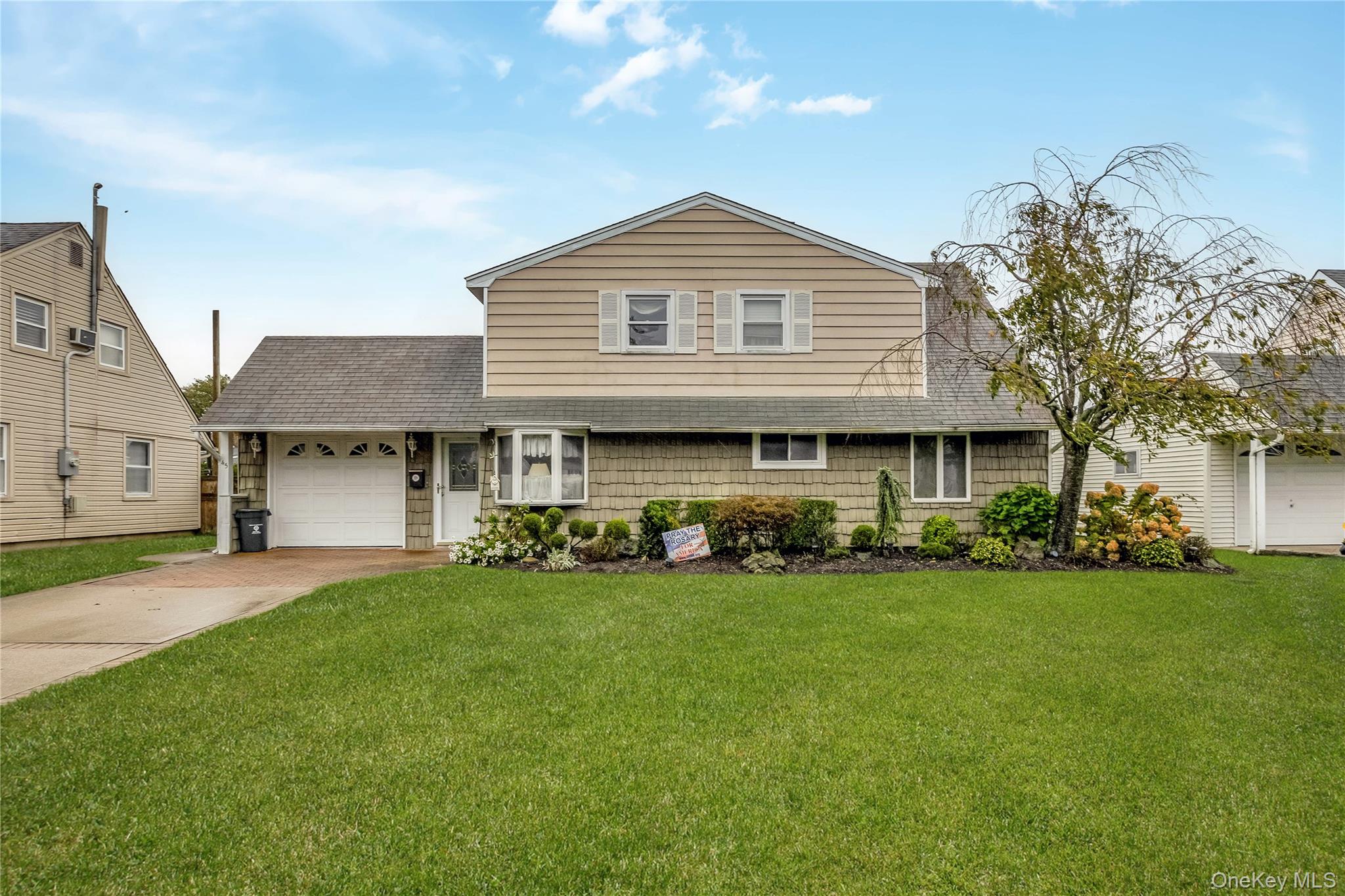 Welcome to 45 Shotgun Lane, Levittown!?This beautifully maintained and expanded home offers the perfect blend of comfort, space, and style in one of Levittownâ€™s most desirable neighborhoods. Featuring 4â€“5 bedrooms and 1.5 baths, this versatile layout provides plenty of room for todayâ€™s modern lifestyle â€”The main level includes an eat in kitchen, spacious living room and formal dining room. 2 additional rooms provide the options of a den, office or two bedrooms and a full bath.  The upper level offers 3 additional bedrooms and a convenient half bath with large closet space. Enjoy outdoor living in the Enclosed Porch and private, fenced backyard, great for relaxing or entertaining.Additional features include a large driveway for multiple vehicles and a partial Garage for storage. Property is being sold as-is. Conveniently located near schools, parks, shopping, restaurants, and major highways, this home offers the best of suburban living with easy access to everything Long Island has to offer.Donâ€™t miss your chance to call 45 Shotgun Lane home â€” spacious, move-in ready, and full of charm!