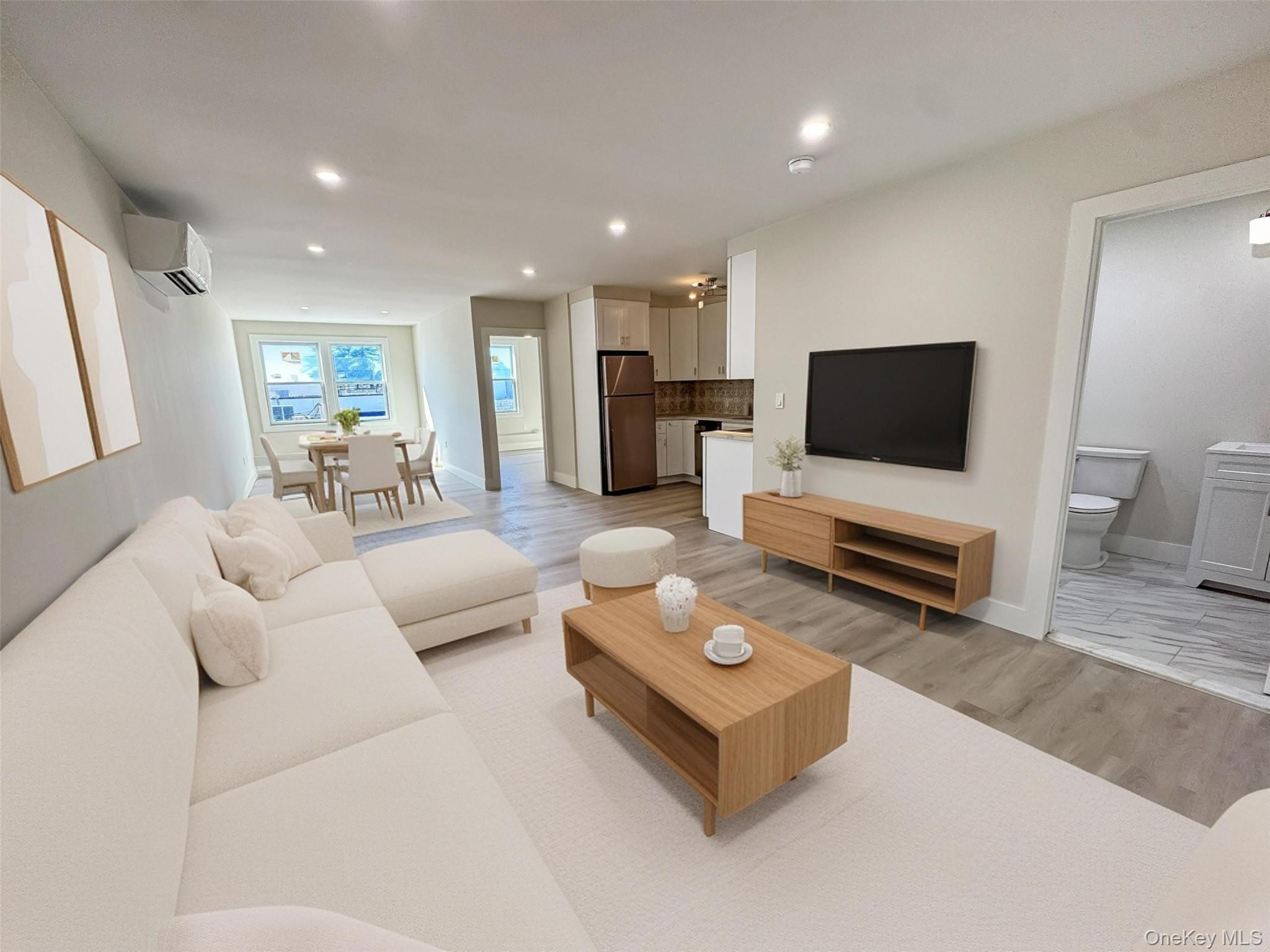 Be the first to live in this beautifully built, brand-new 1-bedroom, 1-bath second-story apartment featuring an open floor plan and stylish recessed lighting. This energy-efficient home is designed to keep your utility costs low with spray foam insulation, new high-performance windows, and ductless electric heating and cooling. Enjoy a bright, airy living space with all-new stainless steel appliances, sleek finishes, and plenty of natural light. Conveniently located less than one mile from the train station and close to all major roadways, this apartment offers easy access to shopping, dining, and everyday essentials. Laundry is available just one block away, and off-street parking is provided in the rear lot. Tenant pays electric (covers heating and cooling). No pets or smoking permitted.