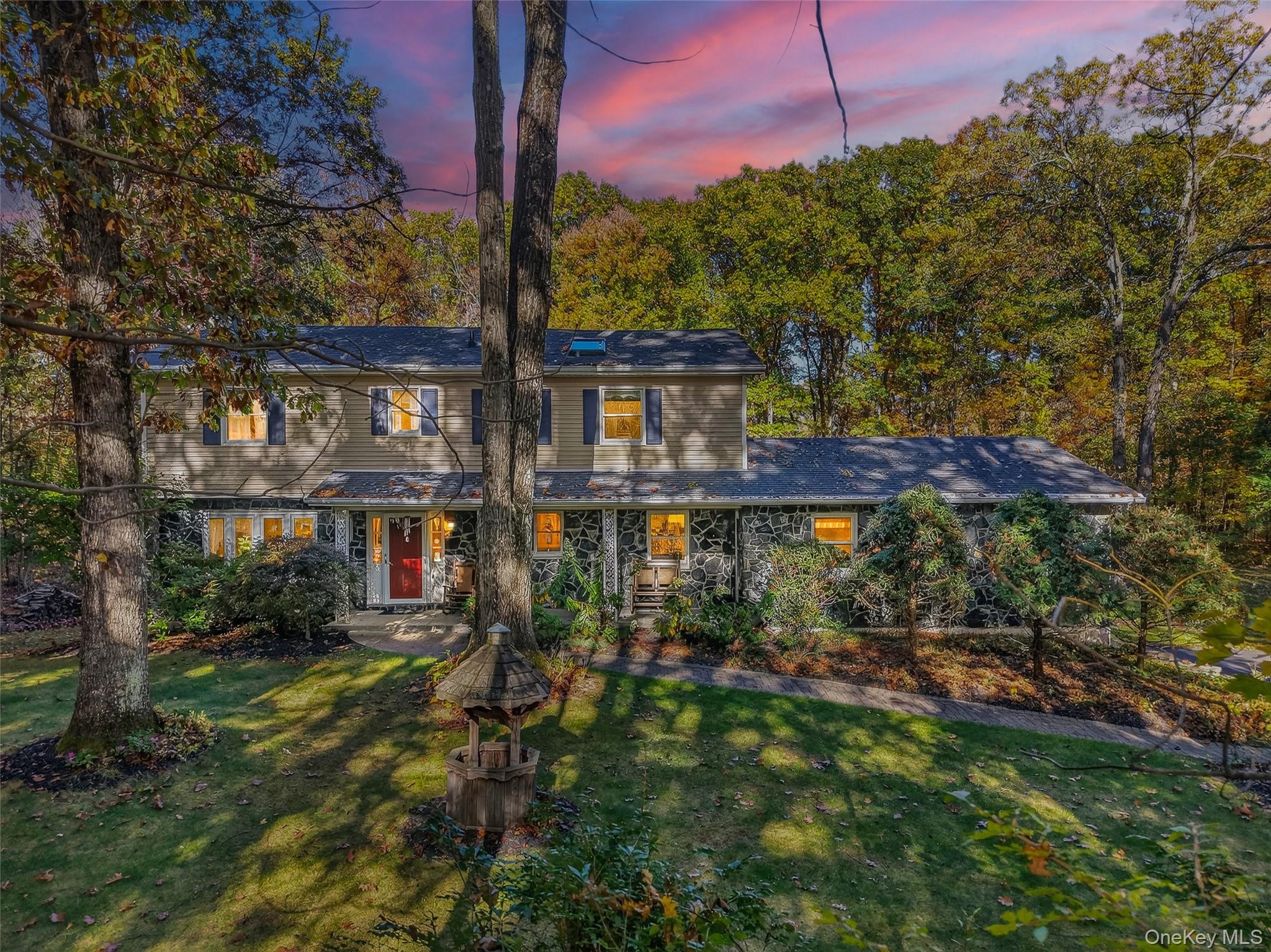 Welcome to 23 Marcella Blvd! Situated at the end of a quiet cul-de-sac, this spacious 4-bedroom, 2.5-bath Colonial offers privacy, comfort, and stunning natural surroundings. Set on nearly 2.5 acres and bordered by 6 acres of protected wetland, this home provides the perfect blend of tranquility and convenience. Enjoy peaceful mornings on the large rocking-chair front porch or entertain with ease on the expansive 2-tier deck overlooking the beautiful backyard, featuring a 39x20 in-ground pool inside of a fenced concrete summer patio. Stepping inside on the main level awaits a bright and inviting layout with a proper entry foyer with closets and a powder room, a grand formal living room, formal dining room, nicely sized eat-in kitchen and family room. Upstairs boasts a primary suite with a walk-in closet and a luxurious bath with jetted tub and stand-up shower, 3 additional sizable bedrooms and a hall bath. At the lowest level youâ€™ll find a partially finished walkout basement offering ample storage and additional living space potential. Complete with a 2-car attached garage, a basketball half-court, a storage shed and beautiful seasonal blooms, this home truly has it allâ€”space, serenity, and the perfect setting for indoor-outdoor living.